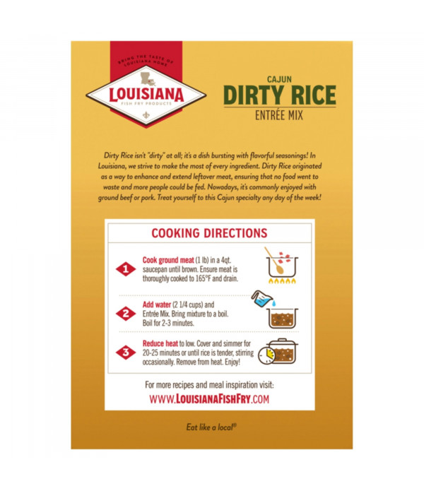 Louisiana Fish Fry Cajun Dirty Rice Entree Mix 8oz