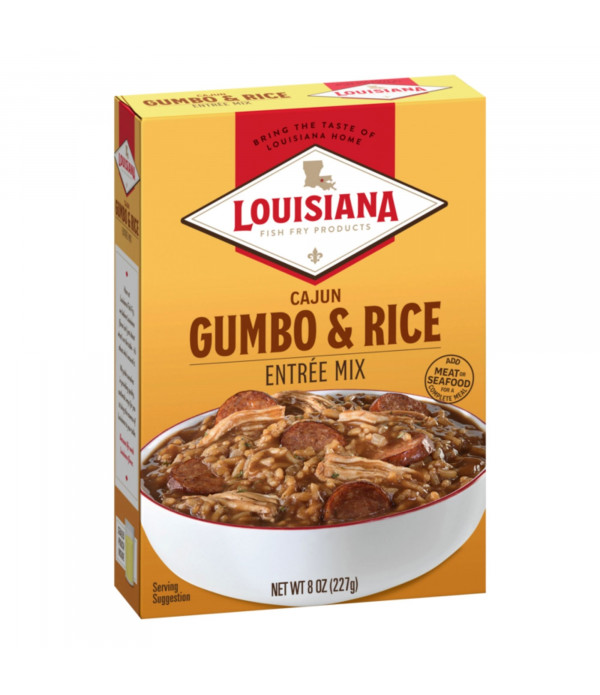 Louisiana Fish Fry Cajun Gumbo & Rice Entrée Mix 8oz