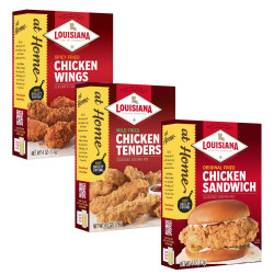 Louisiana Fish Fry Spicy Chicken Wings, Mild Chicken Tenders, and Original Chicken Sandwich Variety Pack
