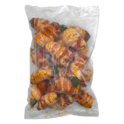 Big Easy Foods Bacon Wrapped Jalapenos with Cream Cheese & Cheddar 2.5lb 