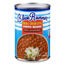 Spicy Cajun Flavor with Blue Runner Creole Cream Style Pinto Beans with Jalapenos - 16oz Can