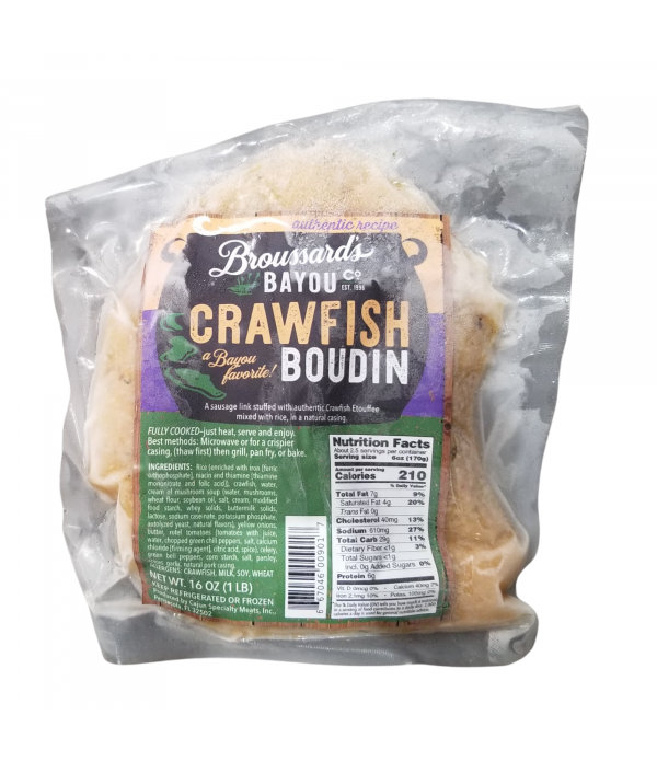Broussard's Bayou Company Crawfish Boudin 1lb