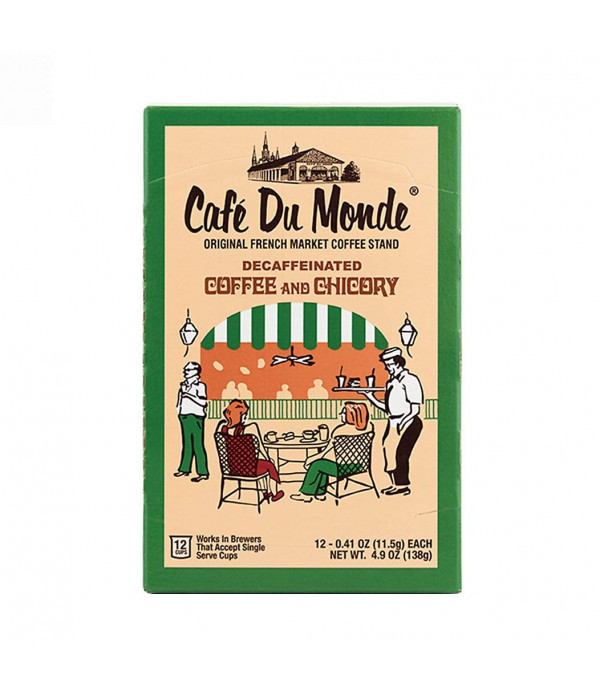 Café Du Monde Single Serve Decaf Coffee and Chicory 12ct