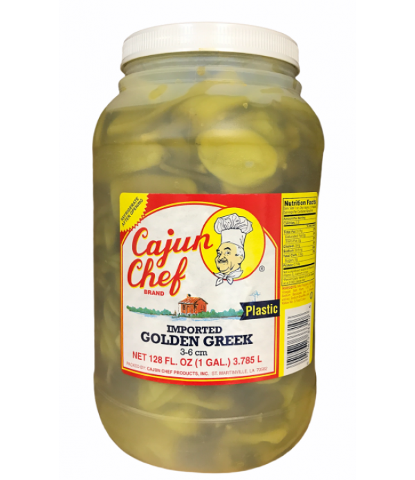 Cajun Chef Imported Golden Greek Peperoncini 128oz