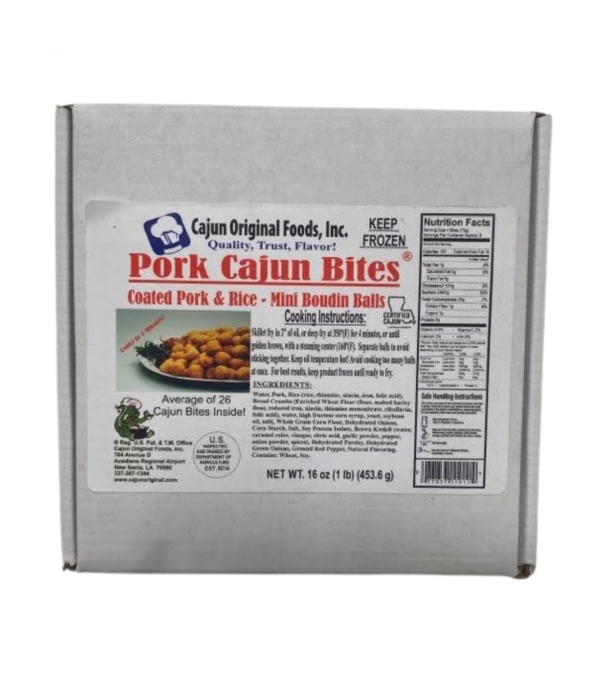 Cajun Original Pork Cajun Bites 1lb (26 Bites)