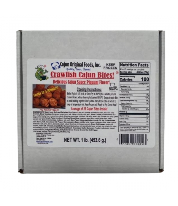 Cajun Original Crawfish Bites 1lb (26 Bites)