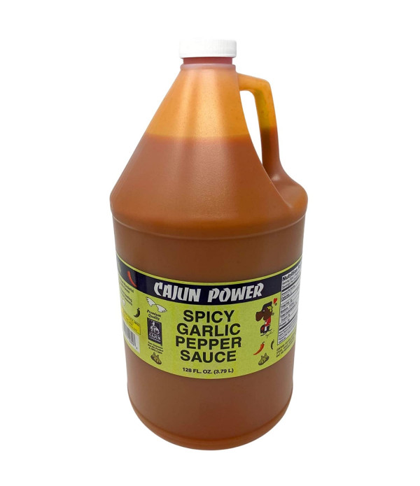 Cajun Power Spicy Garlic Pepper Sauce 128oz