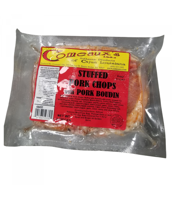 Comeaux's Stuffed Pork Chops w/ Boudin