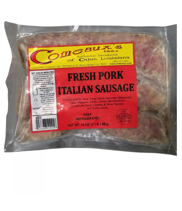 Comeaux's Pork Italian Sausage 1lb