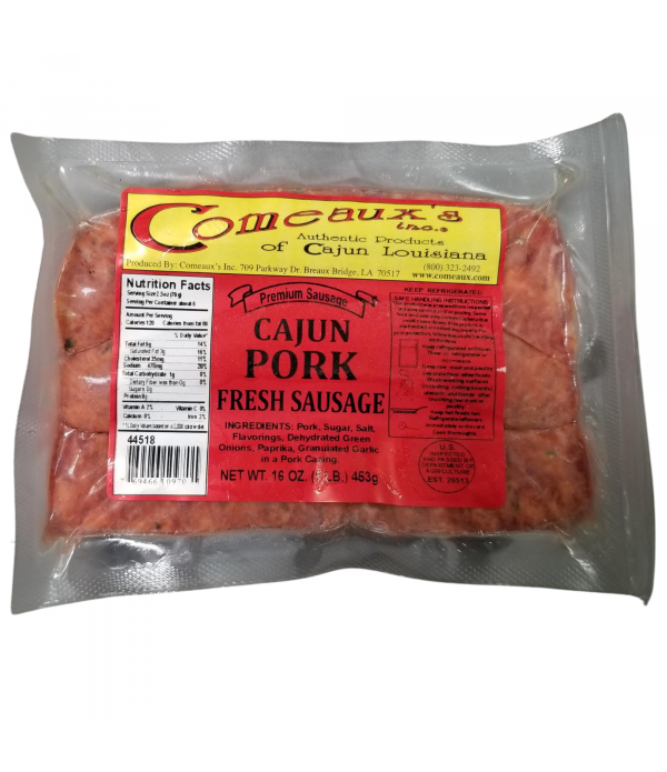 Comeaux's Smoked Pork Sausage 1lb
