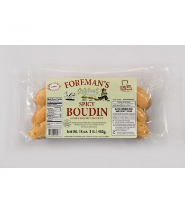 Foreman's Spicy Boudin 1lb
