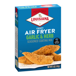 Crispy and Flavorful Garlic & Herb Coating with Louisiana Fish Fry Air Fry Garlic & Herb Coating Mix - 5oz