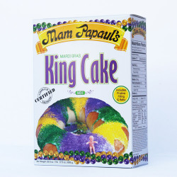 Mam Papaul's Mardi Gras King Cake with Praline Filling 28.5oz