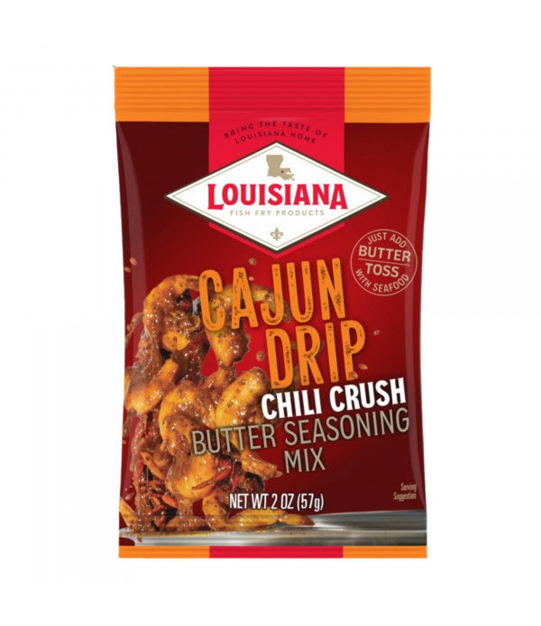 Louisiana Fish Fry Cajun Drip Chili Crush Mix 2oz - Seafood Seasoning