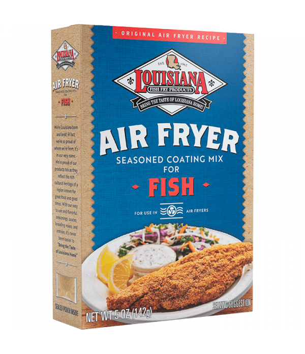Crispy and Flavorful Fish Coating with Louisiana Fish Fry Air Fry Fish Coating Mix - 5oz