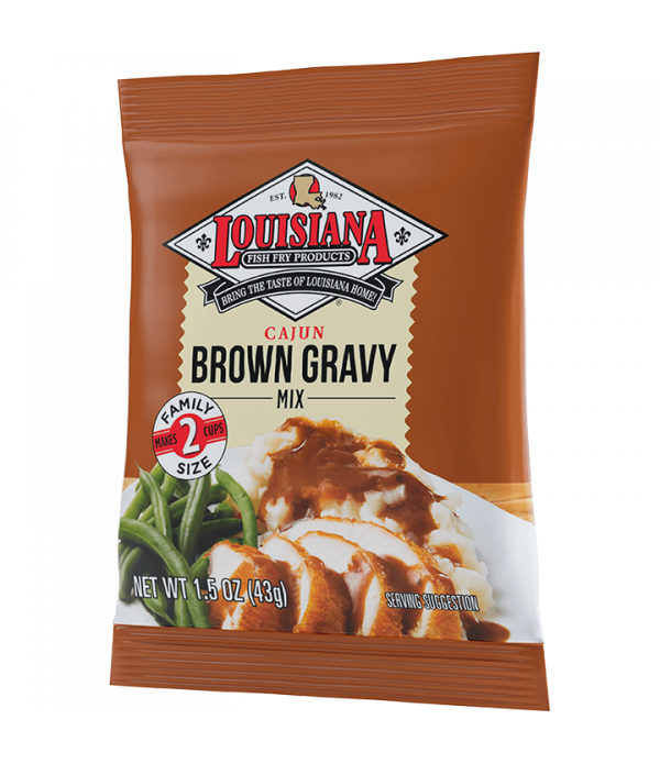 Rich and Flavorful Brown Gravy with Louisiana Fish Fry Brown Gravy Mix - 1.5oz