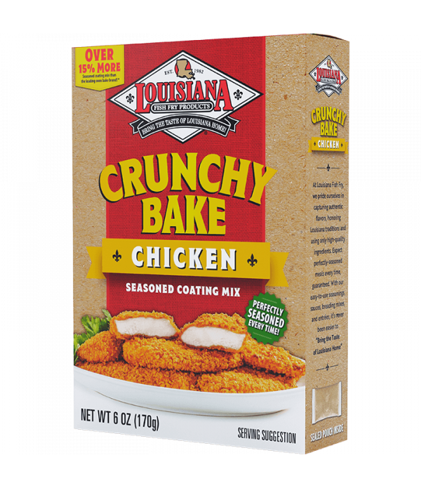 Crunchy and Flavorful Coating for Baked Chicken with Louisiana Fish Fry Chicken Crunchy Bake - 6oz