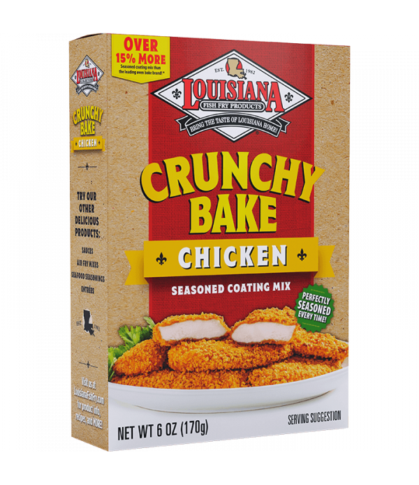 Crunchy and Flavorful Coating for Baked Chicken with Louisiana Fish Fry Chicken Crunchy Bake - 6oz