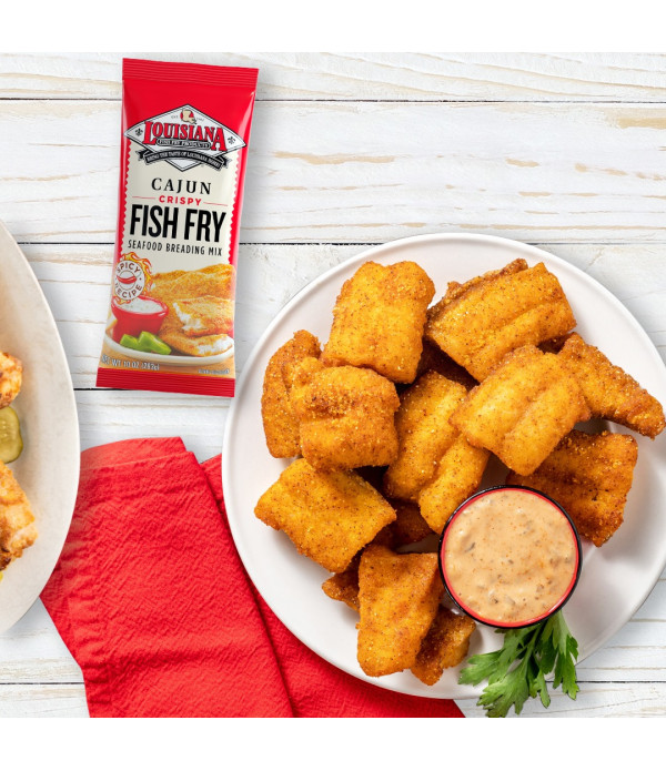 Flavorful and Crispy Coating for Fried Foods with Louisiana Fish Fry Cajun Fry - 25lb