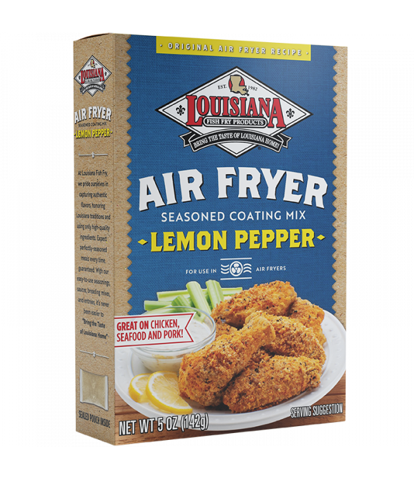 Louisiana Fish Fry Air Fry Lemon Pepper Coating Mix 5oz