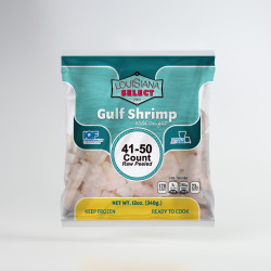 Fresh and Flavorful Louisiana Select 41-50 PUD Shrimp - 12oz Bag