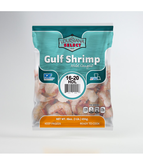 Louisiana Select 1lb BAG 16-20 Headless Shrimp