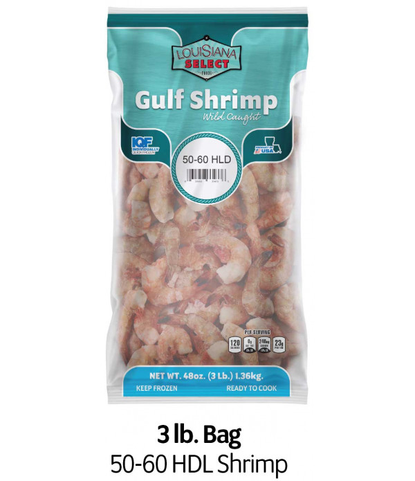 Louisiana Select 3lb BAG 50-60 Headless Shrimp
