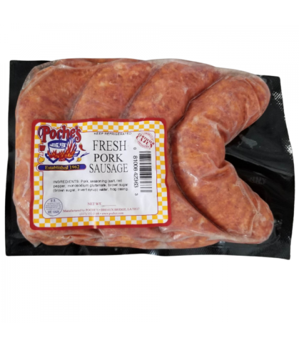Poche's Fresh Pork Sausage 1lb