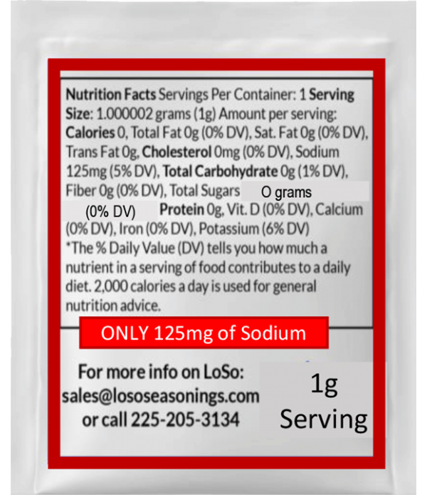 LOSO - Low Sodium Spicy Seasoning Sachets 
