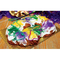 Caluda's Cream Cheese King Cake with Bead Pack (Ic...