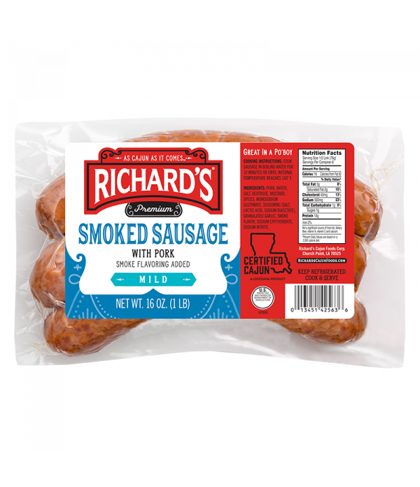 Richard's Smoked Pure Pork Sausage 1lb