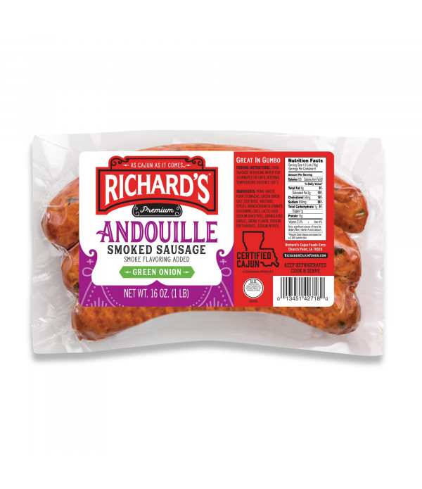 Richard's Andouille w/ Green Onion 1lb