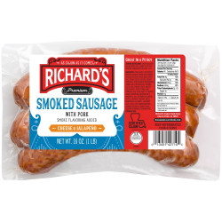 Richards Jalapeno & Cheese Smoked Pork Sausage...