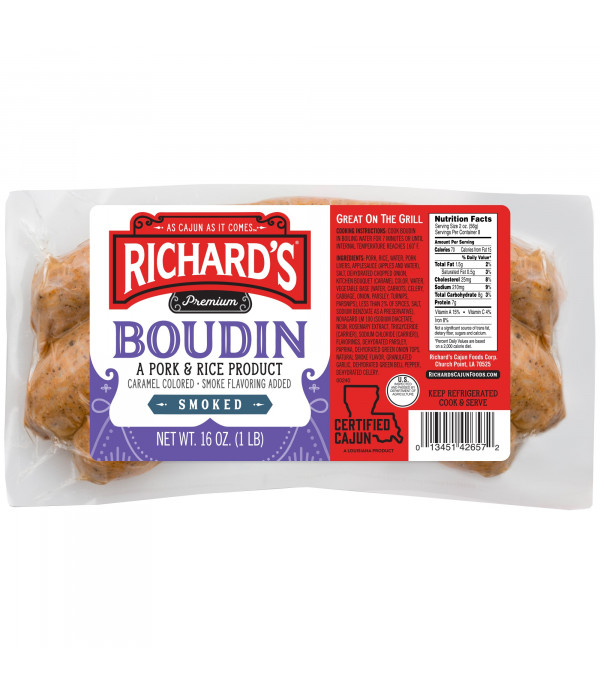 Richard's Smoked Boudin 1lb