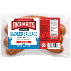Richards Smoked Pork & Beef Sausage Original 1lb