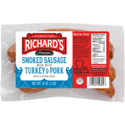 Richards Smoked Turkey & Pork Sausage 1lb