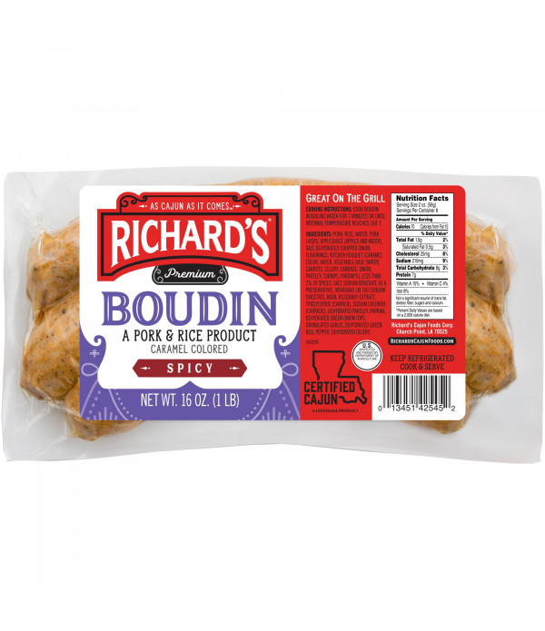 Richards Spicy Boudin 1lb