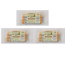 Foreman's Spicy Boudin (Pack of 3) - Shipping Incl...