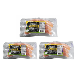 Broussards Bayou Company Andouille 1lb (Pack of 3) - Shipping Included