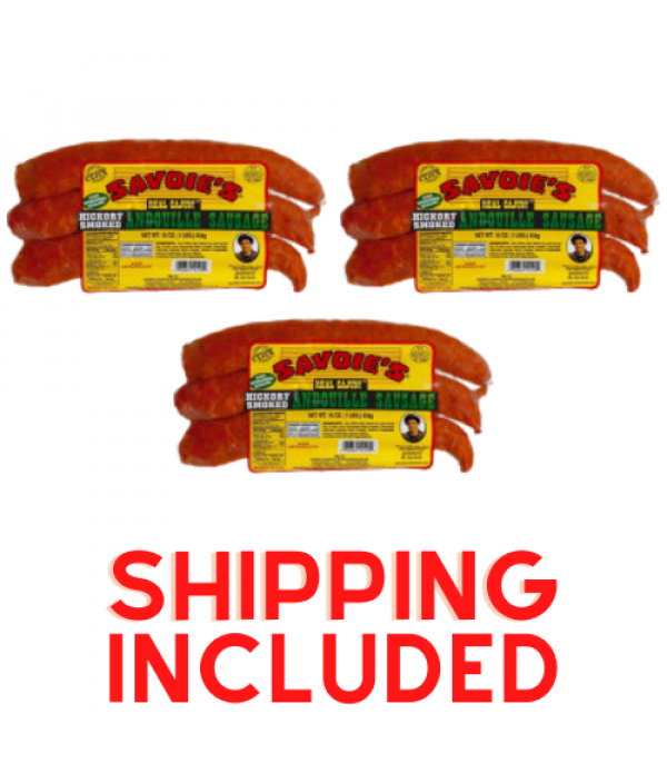 Savoies Andouille Party Pack (Pack of 3) - Shipping Included