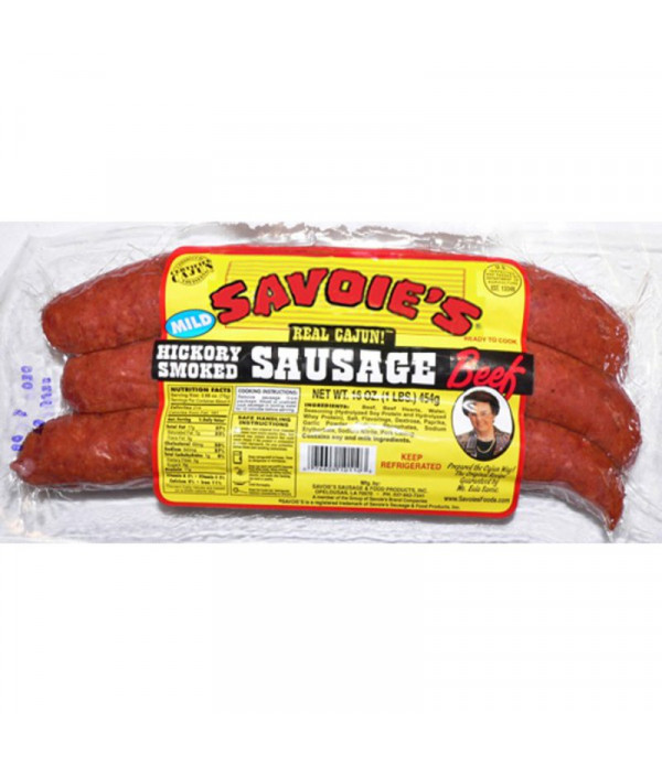 Savoie's Smoked Mild Beef Sausage 16oz