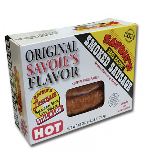 Savoie's Smoked Mixed Hot Sausage 64oz