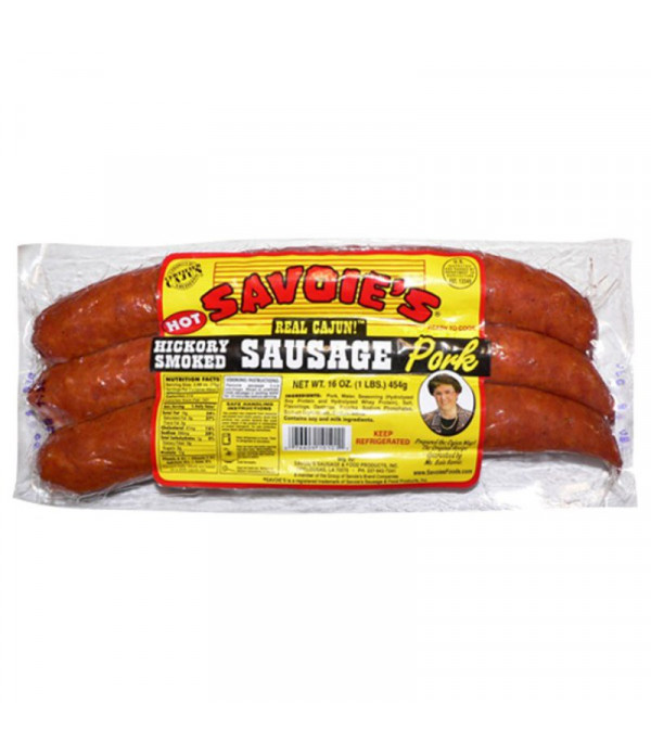 Savoie's Smoked Hot Pork Sausage 16oz