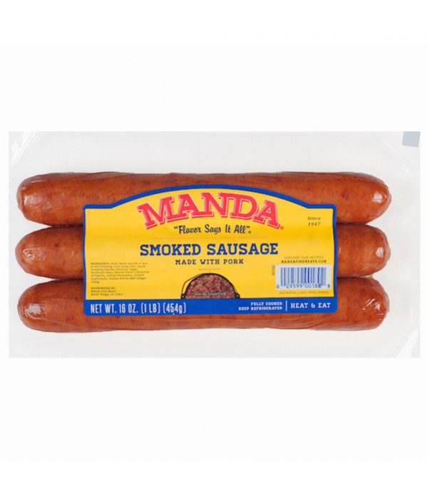 Manda Mild Smoked Pork Sausage Links 1lb