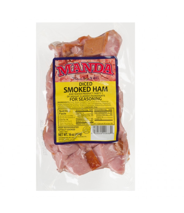Manda Smoked Diced Ham 1lb